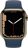 Apple Watch Series 7 4G 41mm Goud Rvs Abyss-blauwe Sportband