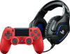 Sony DualShock 4 Controller Red + Trust GXT 488 FORZE Gaming Headset