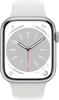 Apple Watch Series 8 45mm Zilver Aluminium Witte Sportband