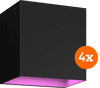 Philips Hue Resonate Downward White and Color - zwart 4-pack