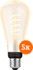 Philips Hue Filament White Ambiance Edison XL 5-pack