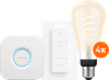 Philips Hue Filament White Ambiance Edison XL 4-Pack Startpakket