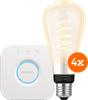 Philips Hue Filament White Ambiance Edison XL 4-pack + Bridge