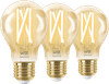 WiZ Smart Filament Light Standard Gold 3-pack - Warm to Cool White Light - E27