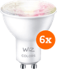 WiZ Smart Spot 6-pack - Gekleurd en Wit Licht - GU10