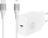BlueBuilt Power Delivery Oplader Usb C 30W Wit + Lightning Kabel 1,5m Nylon Wit