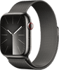 Apple Watch Series 9 4G 45mm Graphite Stainless Steel Milanese Watch Strap