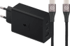 Samsung Charger with 3 USB Ports 65W Black + USB-C Cable Nylon Black 1.5m