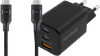 BlueBuilt Power Delivery Oplader 2 Usb C Poorten 65W + Usb C Kabel 3m Nylon Zwart