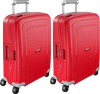 Samsonite S'Cure Spinner 55cm Crimson Red Duo Suitcase Set