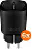 Hombli Smart Plug Black 6-pack