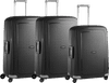 Samsonite S'Cure Spinner 69cm + 75cm + 75cm Black Suitcase Set