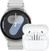 Samsung Galaxy Watch 7 4G Zilver 44mm + Galaxy Buds3 Wit
