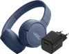 JBL Tune 670NC Blue + BlueBuilt Quick Charge Charger with USB-A Port 18W Black