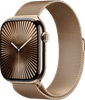 Apple Watch Series 10 4G 46mm Titanium Gold Milanese Watch Strap S/M