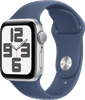 Apple Watch SE 2024 40mm Zilver Sportband S/M