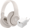 Beats Studio Pro Crème + BlueBuilt Power Delivery Oplader met Usb C Poort 20W Wit
