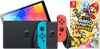 Nintendo Switch OLED Blauw Rood + Mario Party Jamboree