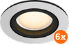 Philips Hue Milliskin inbouwspot White Ambiance - rond - Aluminium - 6-pack