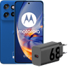 Motorola Edge 50 Neo 512GB Blauw 5G + Motorola Oplader 68W Zwart + Usb C Kabel 1m Zwart