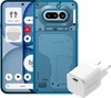 Nothing Phone (4a) 256GB Blauw 5G + BlueBuilt Oplader met Usb C Poort 45W Wit