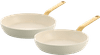 GreenPan Evolution Frying Pan Set 24cm + 28cm Cream White