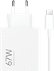 Xiaomi Hypercharge Power Delivery Oplader 67W + Usb A naar Usb C Kabel (1m) Wit