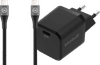 BlueBuilt Power Delivery and Quick Charge Charger 20W + USB-C Cable Nylon Black 1.5m