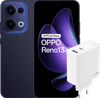 OPPO Reno13 256GB Blauw 5G + OPPO SuperVOOC Oplader 80W met 2 Poorten