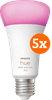 Philips Hue White and Color E27 1600lm 5-pack