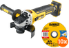 DeWalt DCG405NT-XJ (zonder accu) + DeWalt Doorslijpschijf INOX 125x1x22,2mm 10 stuks
