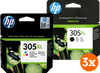 HP 305XL Inkt Cartridge 4-Kleuren Bundel (3 stuks)
