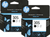 HP 305 Cartridge Zwart (2 stuks)