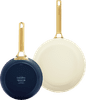 GreenPan Padova Reserve 20 + 26 cm koekenpannenset Oxford Blue