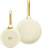GreenPan Padova Reserve 20 + 26 cm koekenpannenset Cream White
