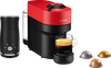 Krups Nespresso Vertuo Pop XN9205 Spicy Red + Pierre Milk Frother