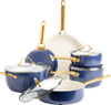 GreenPan Padova pannenset 10-delig Oxford Blue