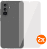 BlueBuilt Samsung Galaxy A36 Back Cover Transparant + Screenprotector Glas Duo Pack