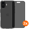 BlueBuilt Protective Back Cover iPhone 16 Transparant + Privacy Screenprotector Duo Pack