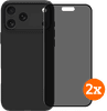 BlueBuilt Back Cover iPhone 17 Pro Max Zwart + Privacy Filter Screenprotector Duo Pack
