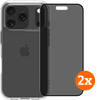 BlueBuilt Protective Cover iPhone 17 Pro Transparant + Privacy Screenprotector Duo Pack