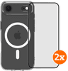 BlueBuilt Protective Back Cover MagSafe iPhone Air Transparant + Screenprotector Duo Pack