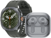 Samsung Galaxy Watch Ultra 2 5G Titanium Zilver/Groen 47mm + Samsung Galaxy Buds4 Pro Wit