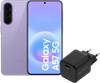 Samsung Galaxy A57 256GB Paars 5G + BlueBuilt Oplader met Usb C Poort 45W Zwart