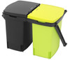 Brabantia Built-in Bin 10 + 10 Liter Zwart/Groen