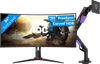 AOC CU34G2XP/BK + Vortech Monitorarm met Gasveer