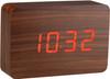 Gingko Brick Click Clock Walnoot/Rood