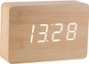 Gingko Brick Click Clock Beech/White