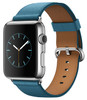 Apple Watch 42mm Zilver/Marineblauw Klassiek Leer