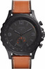 Fossil Q Nate Hybrid Zwart/Donkerbruin Leer